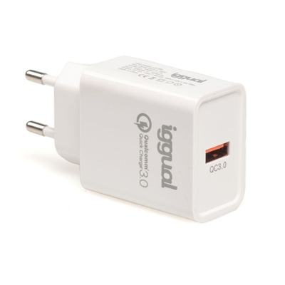 iggual Cargador 1xUSB-A carga rápida QC3.0 18W