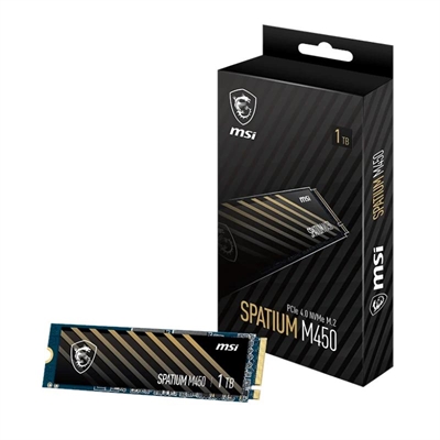 MSI SSD Spatium M450 1Tb PCIe 4.0 NVMe 3400 Mb-s