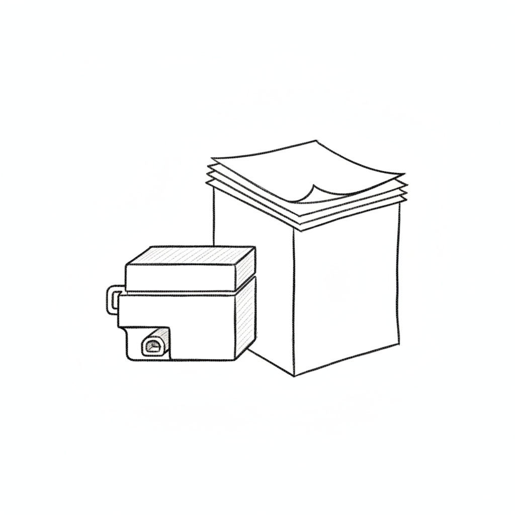 Tintas, toners, papel