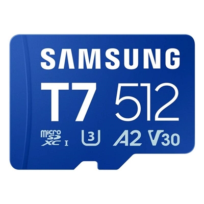 Samsung Micro SDXC T7 512GB clase10 U3 V30 A2
