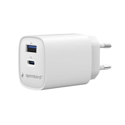 Gembird Cargador rápido USB de 2 puertos y 45 W