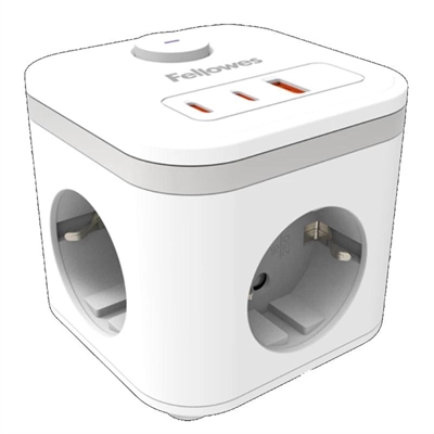 Fellowes Cubo Multienchufe USB Blanco